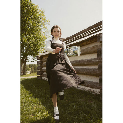 Ava & Lu Black Pleated Buckle Jumper & Top