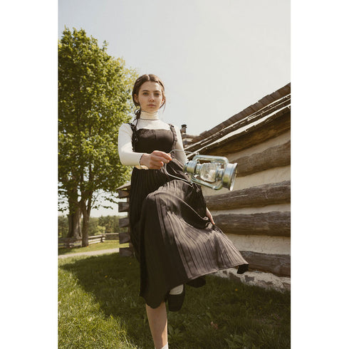 Ava & Lu Black Pleated Buckle Jumper & Top