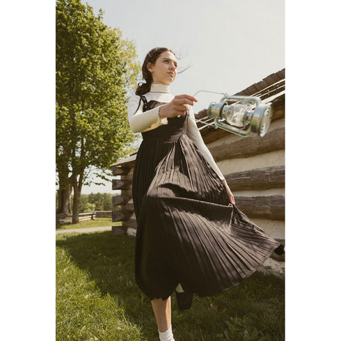 Ava & Lu Black Pleated Buckle Jumper & Top