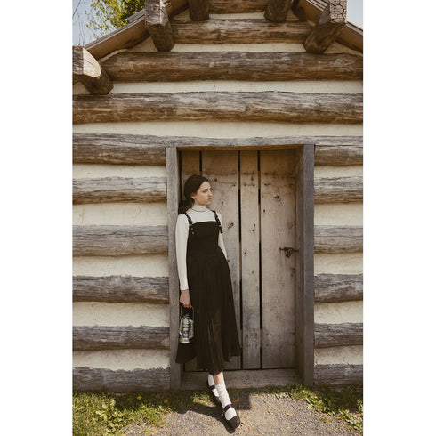 Ava & Lu Black Pleated Buckle Jumper & Top