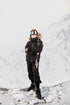 Ellabee Coat with Blue Zipper & Natural Fur