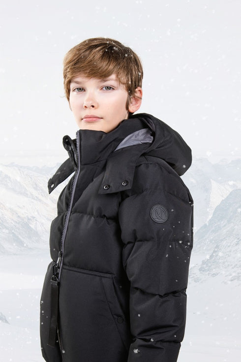 Ellabee Down Coat with Charcoal Zipper