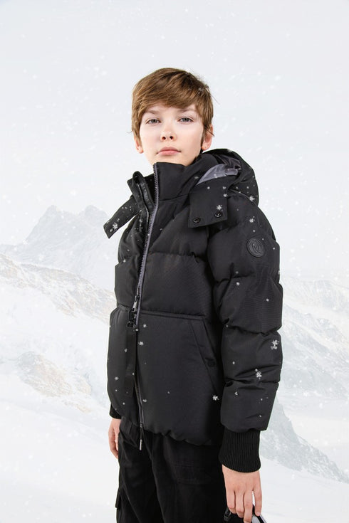 Ellabee Down Coat with Charcoal Zipper