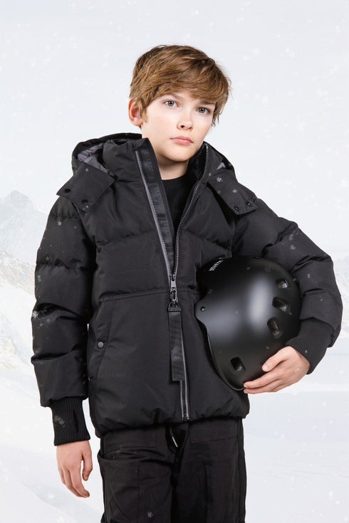 Ellabee Down Coat with Charcoal Zipper