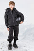 Ellabee Down Coat with Charcoal Zipper