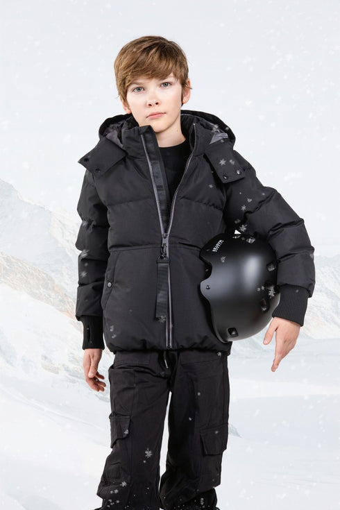 Ellabee Down Coat with Charcoal Zipper