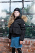 Ellabee Black Bomber with Natural Fur