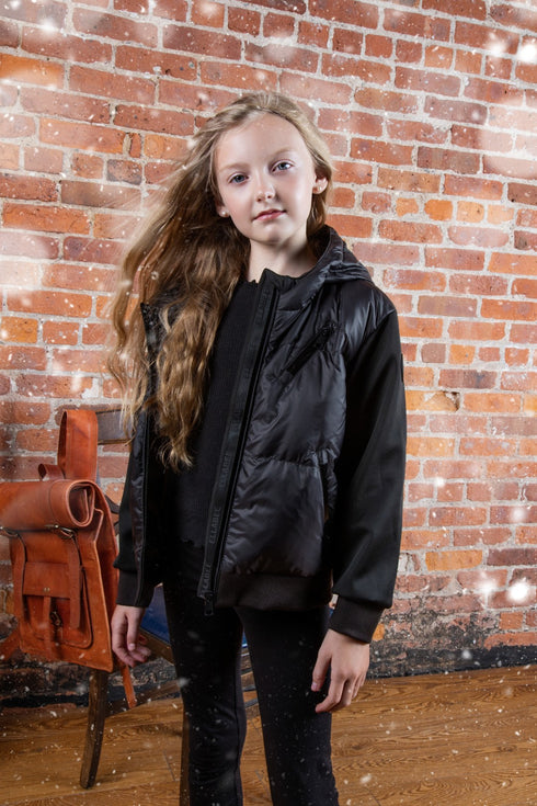 Ellabee Fur Lined Black Bomber
