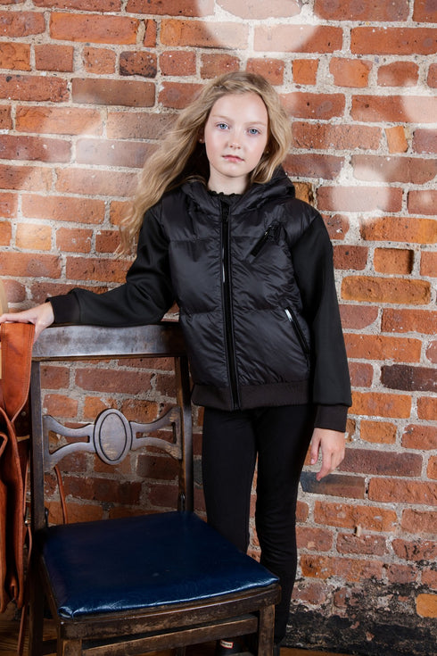 Ellabee Fur Lined Black Bomber