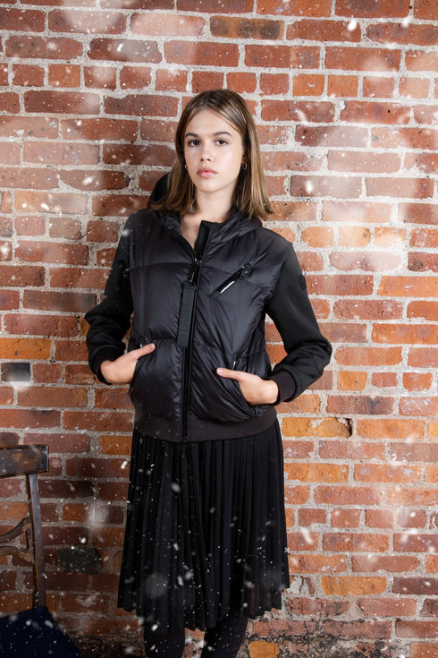 Ellabee Fur Lined Black Bomber