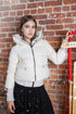 Ellabee Teen Double Zipper Bomber in Ivory