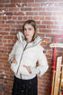 Ellabee Teen Double Zipper Bomber in Ivory