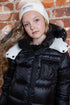 Ellabee Coat with White Lining and Black Fur
