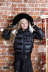 Ellabee Coat with White Lining and Black Fur