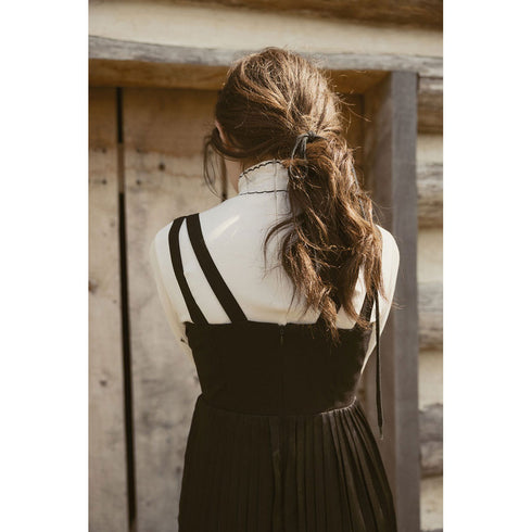 Ava & Lu Black Pleated Buckle Jumper & Top