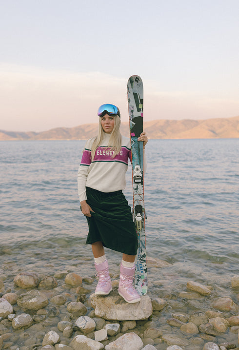 Elements Ivory Fuzzy Sweater