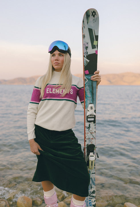 Elements Ivory Fuzzy Sweater