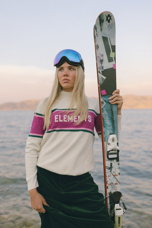 Elements Ivory Fuzzy Sweater