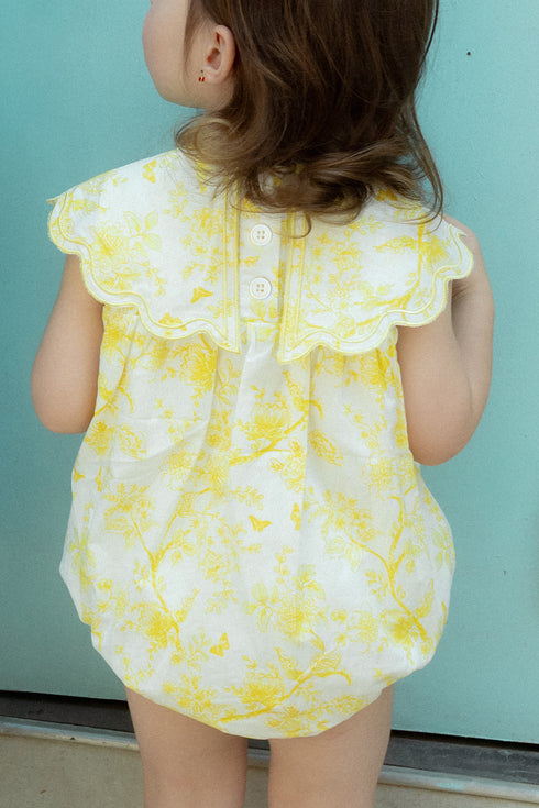 Noma Toile Print Romper in Yellow