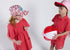 Loud Red Checked Dress with Heart Pockets