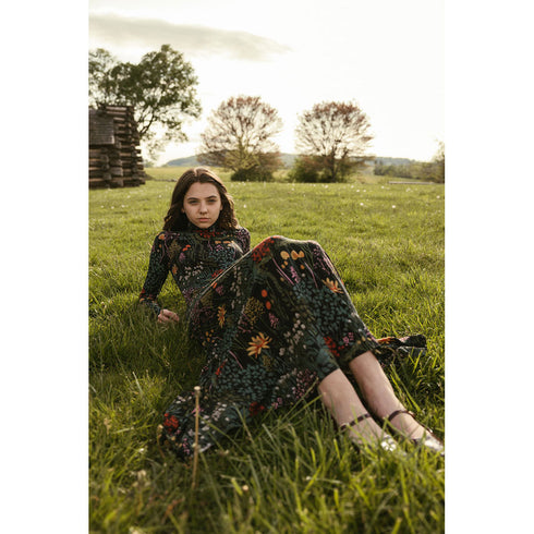 Ava and Lu Garden Floral Turtleneck Dress