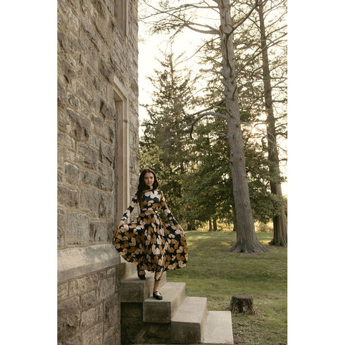 Ava and Lu Black Golden Geo Hearts Set