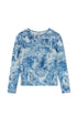 Point Printed Jersey Crew in Blue Portofino Print