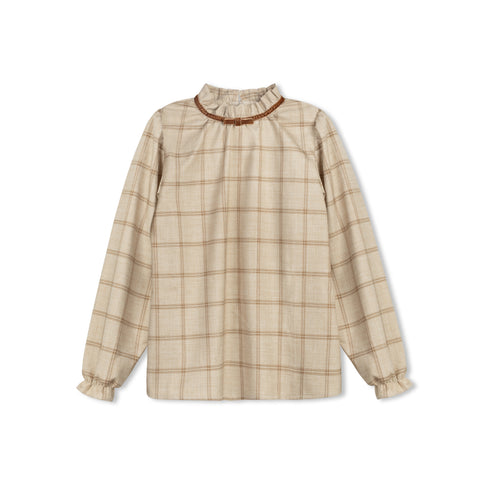 Elle Rae Plaid Blouse Set