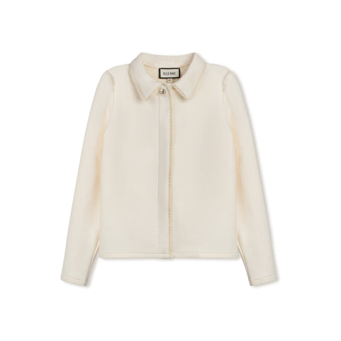 Elle Rae Ivory Sweater Blouse