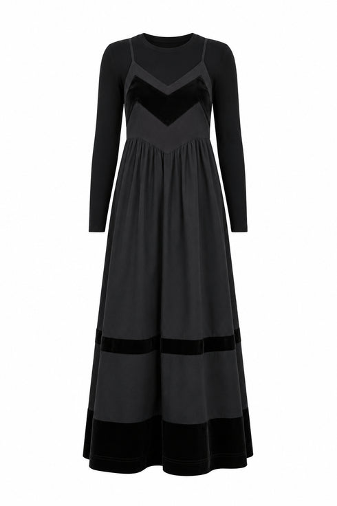 Pashmini Carmen Velvet Chevron Jumper