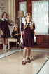 Pompomme Scallop Collar Shirt Insert Dress