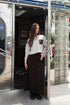 Luna Mae Kit Pocket Detail Skirt in Brown
