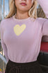 Luna Mae Bryn Heart Sweater in Lilac