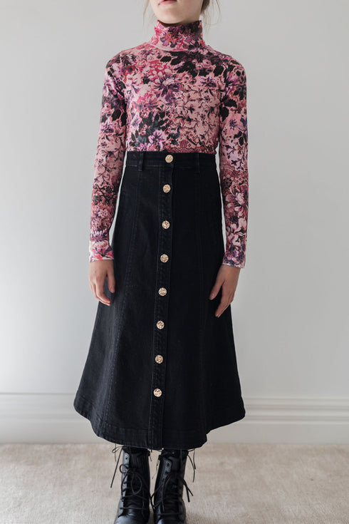 Steph Denim Button Front Skirt