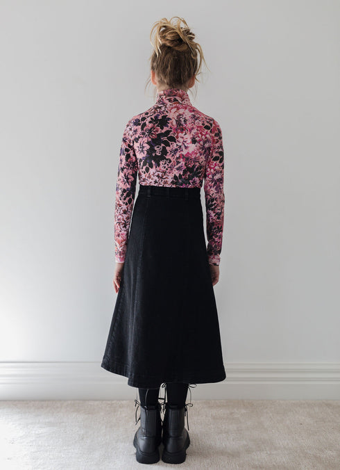 Steph Denim Button Front Skirt