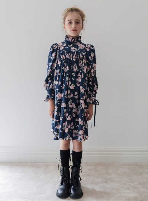 Steph Lilac Floral Printed Cord Dress