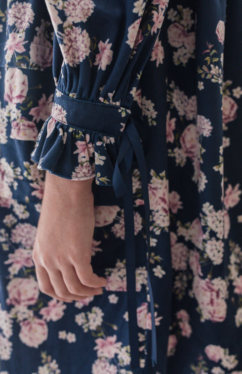 Steph Lilac Floral Printed Cord Dress