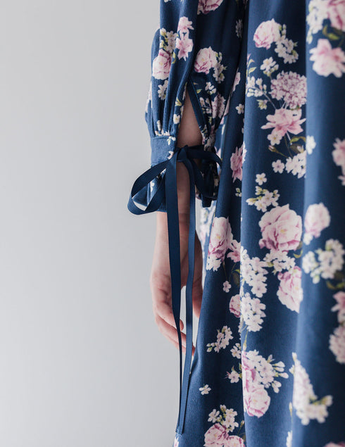 Steph Lilac Floral Printed Cord Dress