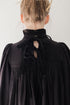 Steph Black Cord Pleat Dress