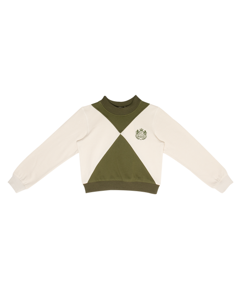 Crew Kids Gia Colorblock Sweatshirt Set in Green