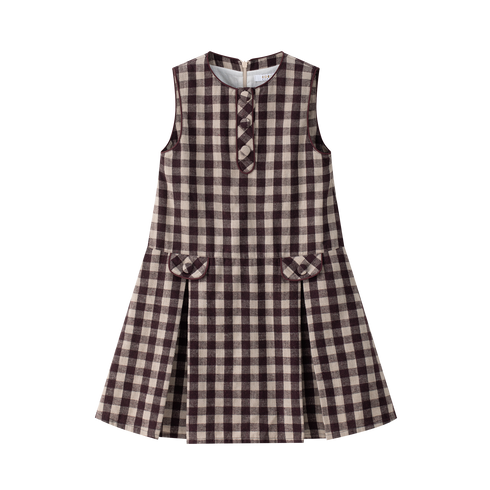 Coco Blanc Gingham Jumper & Blouse Set