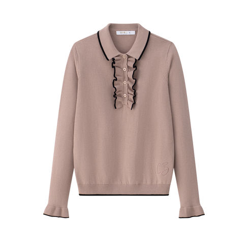 Coco Blanc Blush Sweater & Crepe Skirt Set