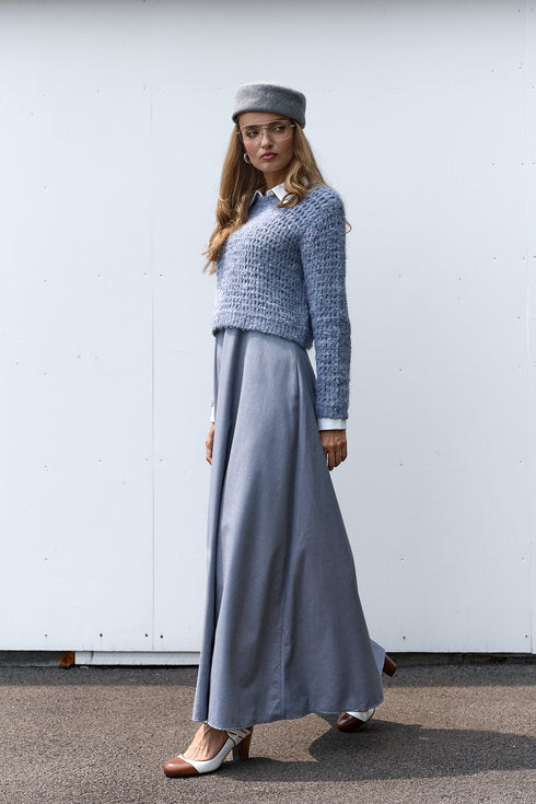 Noir Grey Aline Dress & Knit Sweater