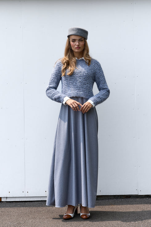 Noir Grey Aline Dress & Knit Sweater