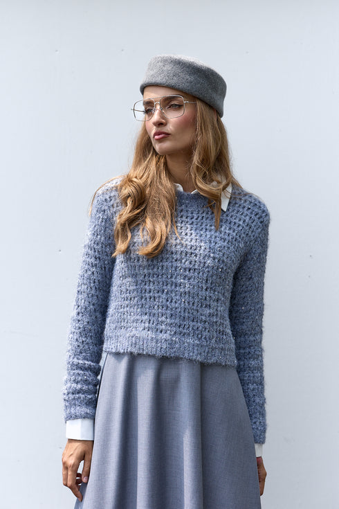 Noir Grey Aline Dress & Knit Sweater