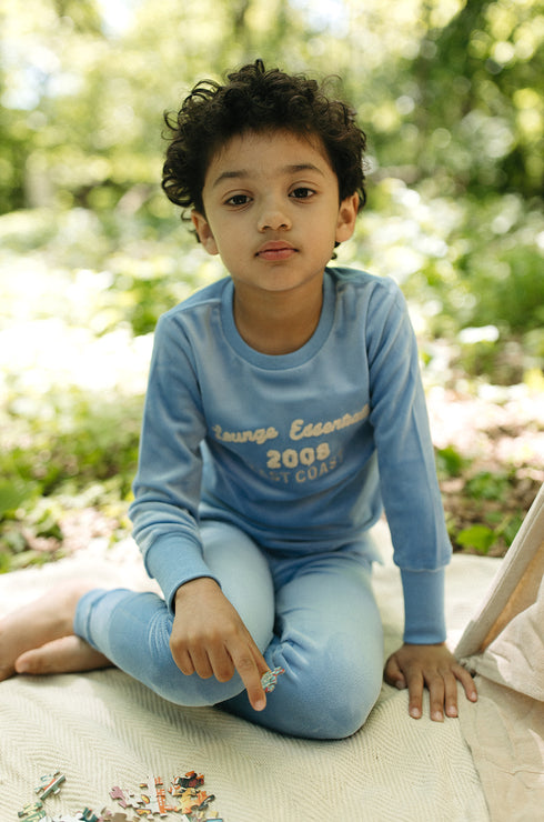 Crew Kids Terry Applique Set in Blue