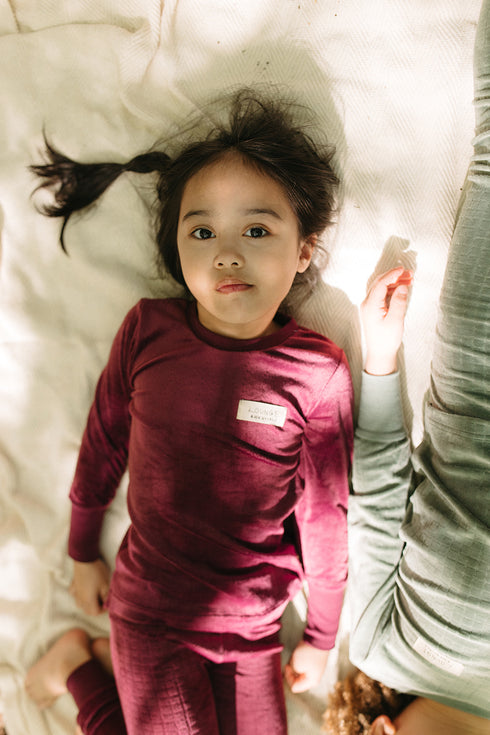 Crew Kids Grid Lounge Set in Berry
