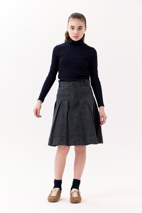 Crew Kids Gracie Denim Skirt in Grey