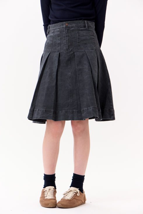 Crew Kids Gracie Denim Skirt in Grey