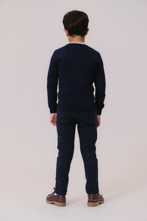 Kipp Kenny Crewneck Sweater in Navy
